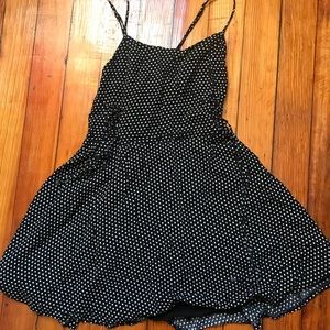 Young and Reckless Girls Black Polka Dotted Dress